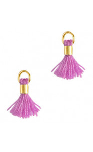 Mini Quaste Ibiza Style 0.7cm Gold-gypsy pink